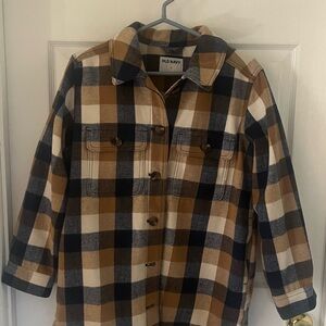 Old Navy Checkered Button-Up Shirt Jacket